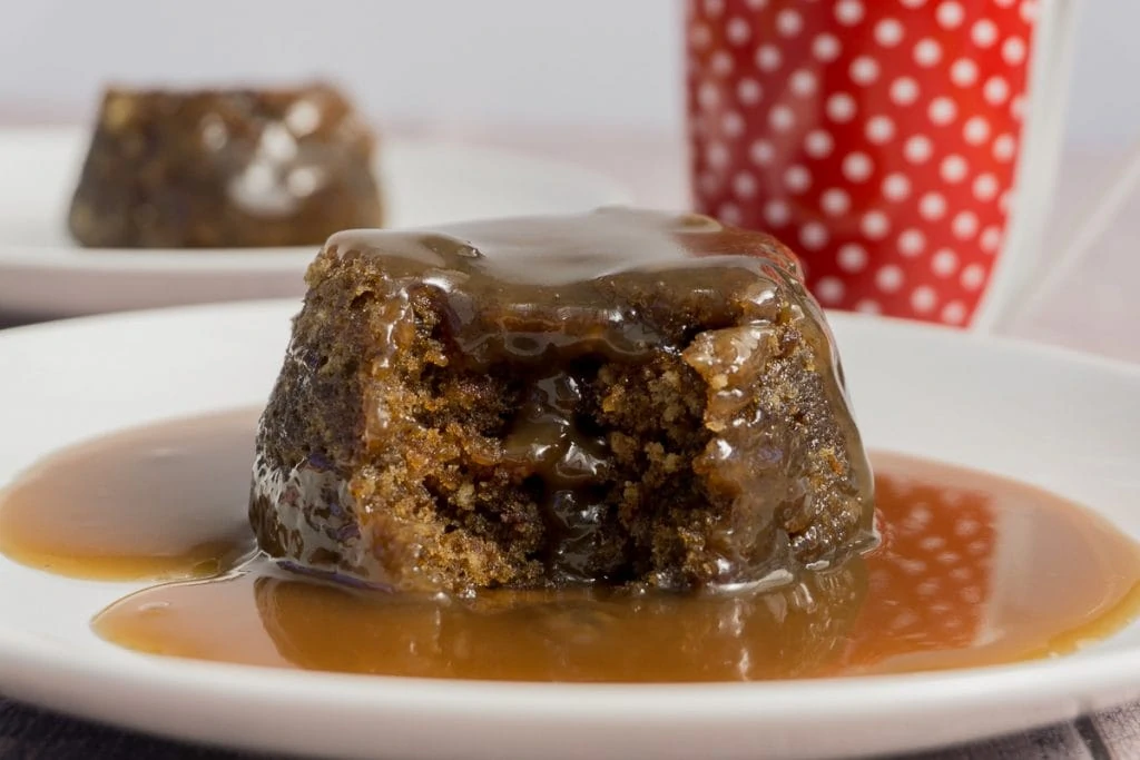Microwave sticky date pudding in a mug