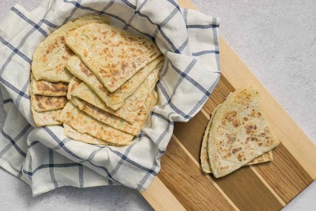 Scottish Tattie Scones in a bowl and on a chopping board