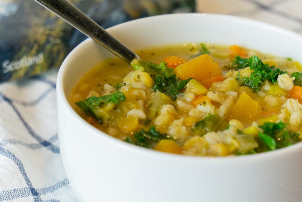 Vegetarian Scotch Broth in a bowl